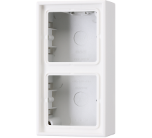 JUNG LS 990 Белая Коробка для накладного монтажа 2-кратная