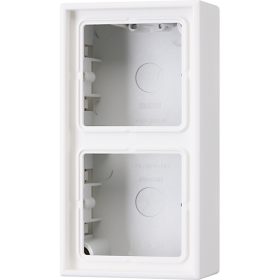 JUNG LS 990 Белая Коробка для накладного монтажа 2-кратная