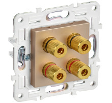 IEK SKANDY Песочный Аудиорозетка 4-ая SK-A01Sa