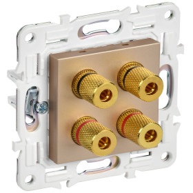 IEK SKANDY Песочный Аудиорозетка 4-ая SK-A01Sa