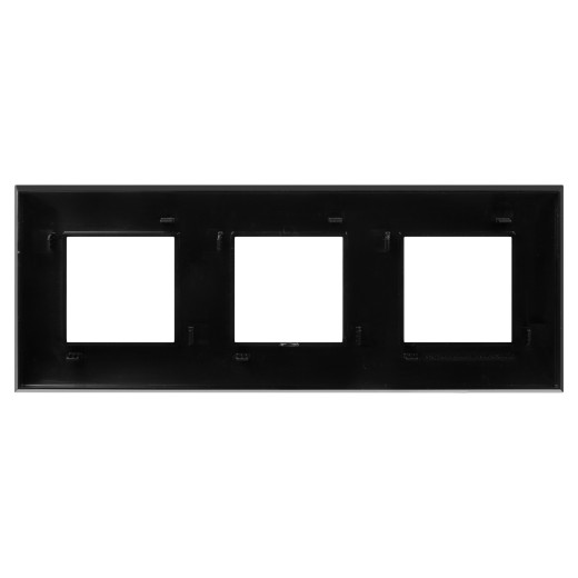 Рамка 3 поста (6 мод.), Avanti, черный квадрат