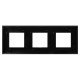 Рамка 3 поста (6 мод.), Avanti, черный квадрат