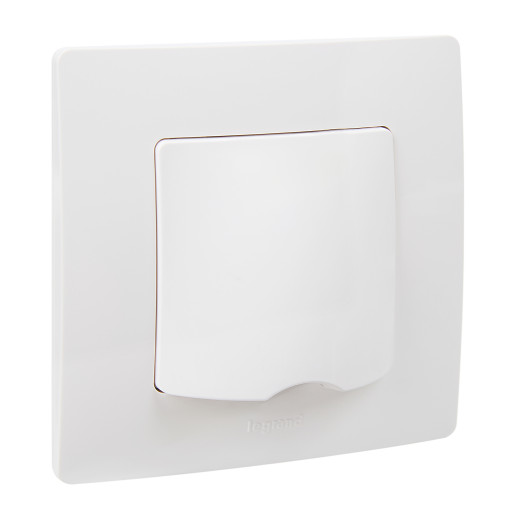 Вывод кабеля IP21 - Legrand Etika - с зажимом для кабеля - белый