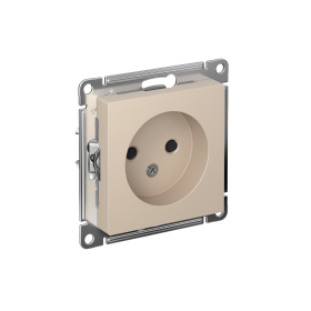 Systeme Electric AtlasDesign Песочный Розетка б/з со шторками, 16А, механизм