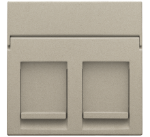 Niko Шампань Накладка на розетку RJx2