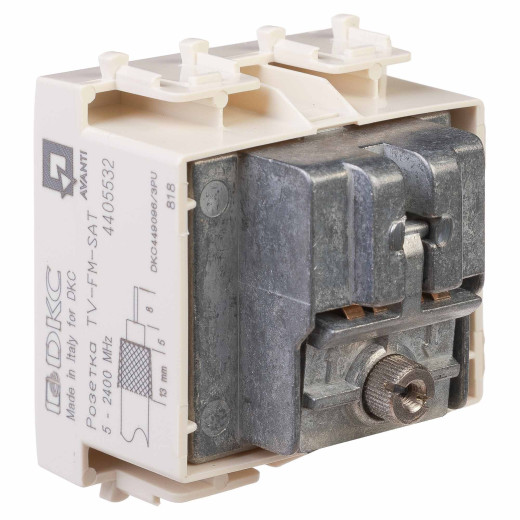 Розетка TV-FM-SAT модульная, Avanti, ванильная дымка, 2 модуля