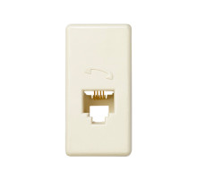 Simon 27 Мех Слоновая кость Розетка телефонная RJ-11, 4 конт., узкая