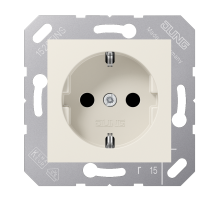JUNG SCHUKO-розетка с защитой от детей, слоновая кость