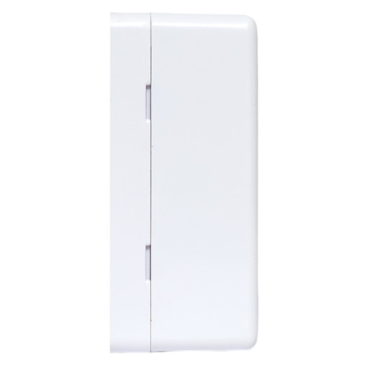 Корпус настенной розетки TERACOM PRO на 2 модуля Keystone со шторками и маркерами белый