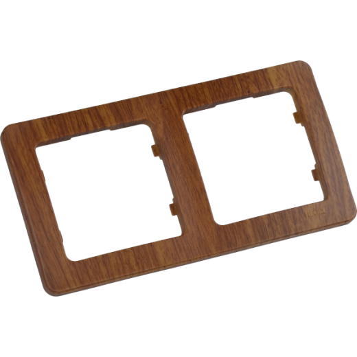 Р402-05 Рамка двухместная, скрытой установки, цвет дуб