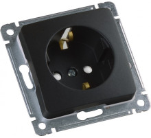 Hegel Мастер внутр Черная РС16-412-08 Розетка с/з, со шторками, механизм