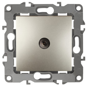 ЭРА 12-3102-04 Розетка TV проходная, IP20, Эра12, шампань (10/100/3200)