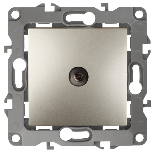 12-3102-04 ЭРА Розетка TV проходная, IP20, Эра12, шампань (10/100/3200)