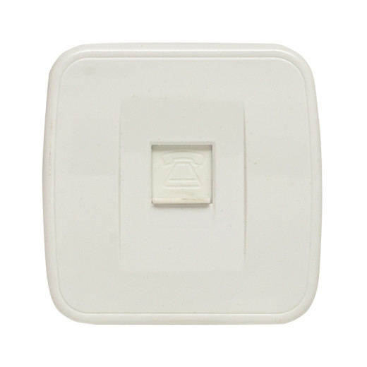 Минск Розетка Phone 1-местная ОП белая EKF Basic