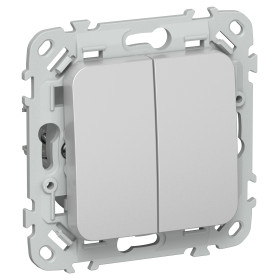 FLITE Выключ. 2-кл. прох. 10А ВС62-1-0-ФлА ал. IEK