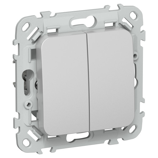 FLITE Выключ. 2-кл. прох. 10А ВС62-1-0-ФлА ал. IEK