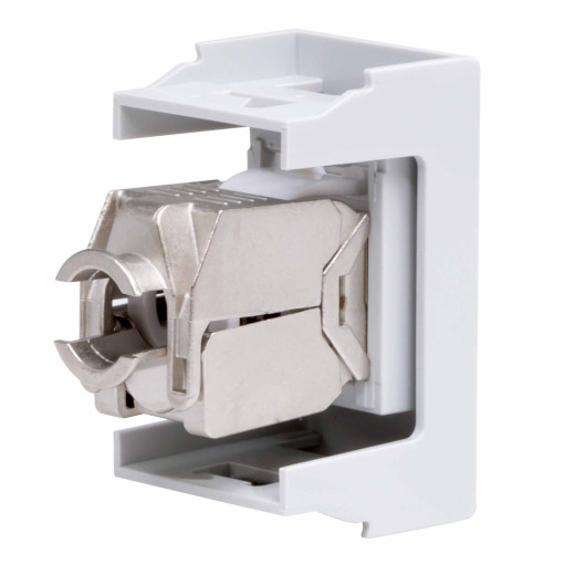 Компьютерная розетка RJ-45, кат. 6, экранированная, 8P8C, Viva, серая, 1 модуль