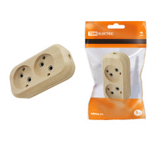 TDM Колодка розеточная 2 гнезда 2П б/з 10А 250В 