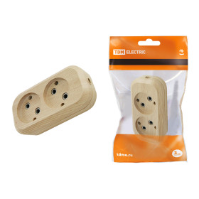 TDM Колодка розеточная 2 гнезда 2П б/з 10А 250В 