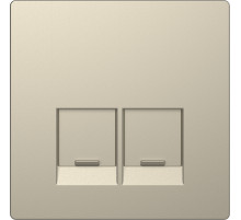 Schneider Electric Merten D-Life Сахара Накладка центральная для 2-х модульных разъемов, пол. д/надписи