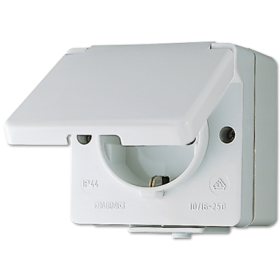 JUNG Штепсельная розетка SCHUKO для накладного монтажа IP44