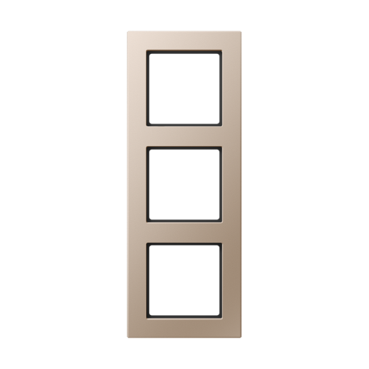 Рамка для вертикальной и горизонтальной установки, 3 поста, дюропласт, шампань, A CREATION