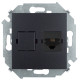 Розетка телефонная RJ11, винтовой зажим, графит