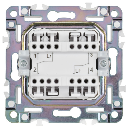 SKANDY Выключ. 2-кл. прох. 10А SK-V05Gr сер. IEK