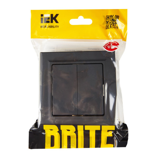 BRITE Выключ. 2-кл. 10А в сб. ВСР10-2-0-БрГ граф. IEK