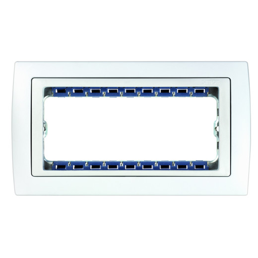 Рамка с суппортом на 5 узких модулей, S82C, белый - белый