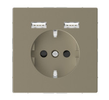 Schneider Electric Merten D-Life Сахара Розетка Schuko с 2 USB c зарядным устройством 2,4 A