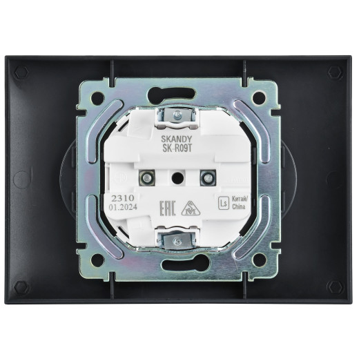 SKANDY Роз. 2-я без з/к с з/ш 10А сб. SK-R09T титан IEK