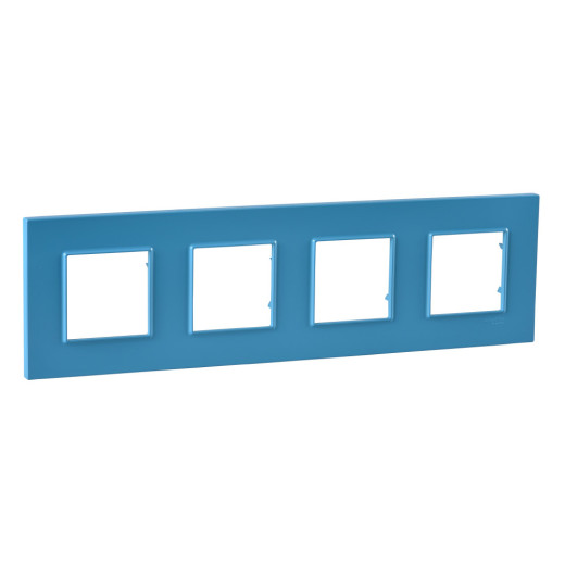 UNICA QUADRO РАМКА 4-постовая, ГОЛУБИКА