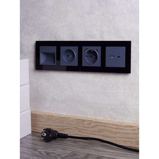 BRITE Роз. USB A+C 18Вт РЮ11-1-БрМ мар. IEK