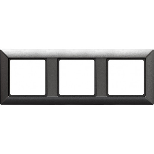 Рамка 3-поста, Eco Profi, термопласт, антрацит