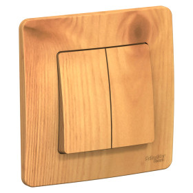 Systeme Electric Blanca внутр Ясень Выключатель 2-клавишный, 10А, 250B