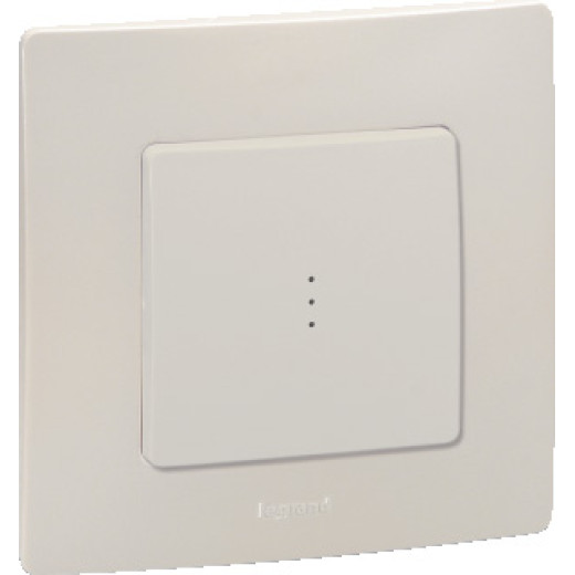 Переключатель одноклавишный с подсветкой/индикацией - Legrand Etika - 10А 250В безвинтовые зажимы - слоновая кость