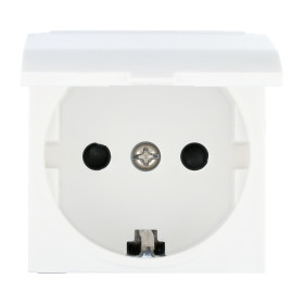 Ecoplast LK45 Розетка с з/к, шторками и крышкой (белый)