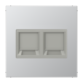 JUNG Алюминий Плата (фиксация защёлкиванием) с полем для надписи для двух модулей; металл