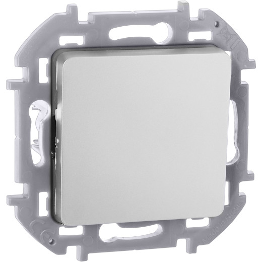 Переключатель одноклавишный - Legrand/Daccord Inspiria - 10АХ 250В безвинтовые зажимы - алюминий
