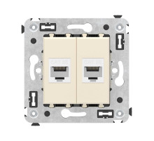 DKC Avanti Компьютерная розетка RJ-45 без шторки в стену, кат.5е двойная, 