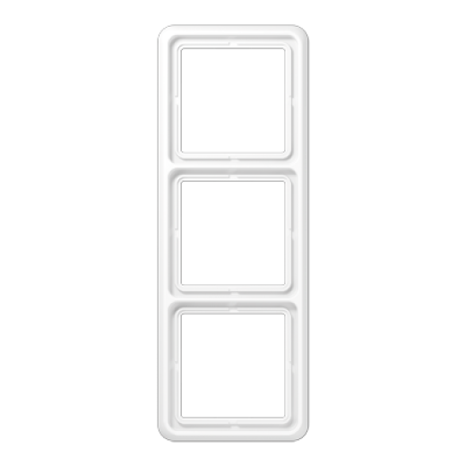 Рамка для вертикальной и горизонтальной установки, 3 поста, дюропласт, белый, CD500