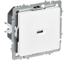IEK BRITE Роз. USB C 65Вт высокоскор. зар. РЮ12-1-БрАБ а/б