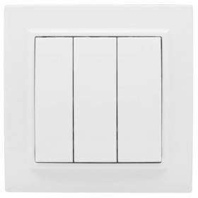 EKF Basic Минск Белый Выключатель 3-кл, 10А, СП.