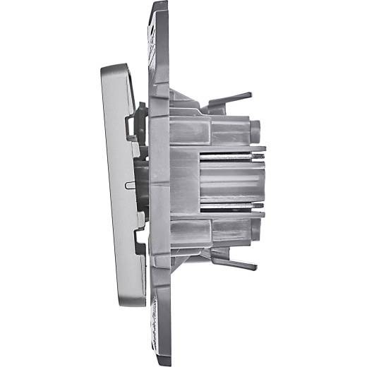 Выключатель одноклавишный - Legrand/Daccord Inspiria - 10АХ 250В безвинтовые зажимы - алюминий