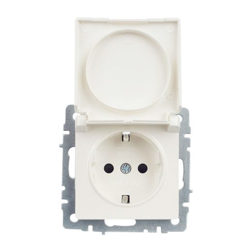 BRITE Роз. с з/к/ш с кр. 16А IP44 РСбш10-3-44-БрЖ жемч. IEK