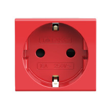 DKC Розетка силовая 2Р+Е, со шторками, 