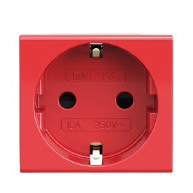 DKC Розетка силовая 2Р+Е, со шторками, 
