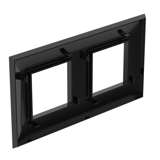 Рамка 2 поста (4 мод.), Avanti, черный квадрат