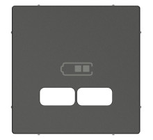 Schneider Electric Merten SM Антрацит Накладка центральная для USB механизма 2,1А